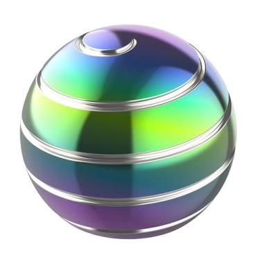 Imagem de Brinquedo de mesa cinético Panshi Metal Spinning Top com bola colorida