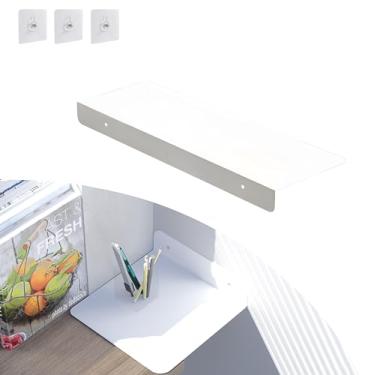 Imagem de Placa de extensão de lacuna de metal para geladeira de cozinha, divisória lateral de geladeira, capas de lacuna entre bancada e paredes, sem broca (branco, 20 x 20 cm)