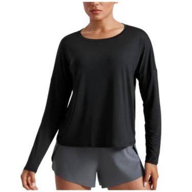 Imagem de Blusa Feminina Fitness Cropped Manga Longa Tapa Bumbum - WM, Preto, Ún