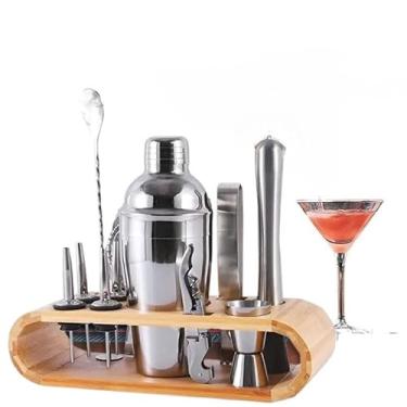 Imagem de Kit Coqueteleira Bar Profissional Conjunto de Mistura para Barman em Aço InoxidáVel, 10 Peças, 750 ml - Barman Profissional