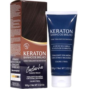Imagem de Keraton Tonalizante Banho de brilho 100g Castanha Castanho Natural