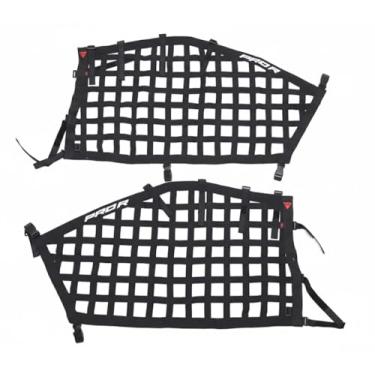 Imagem de Redes de janela lateral para Polaris PRO R Redes de segurança de nylon duráveis de design quadrado resistente com tiras de liberação rápida para conjunto de 2024+ 2 peças