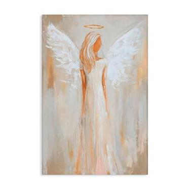 Imagem de Stupell Industries Arte de parede em tela de retrato de anjo da guarda, design por Petal Prints Design, 91 x 61 cm