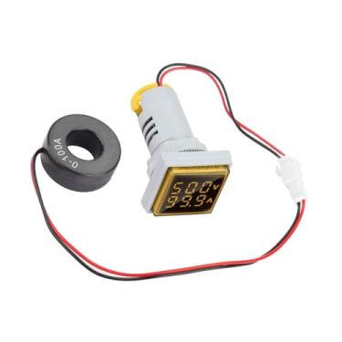 Imagem de Voltímetro de Exibição Digital de LED, Indicador de Medidor de Corrente de Tensão CA 22mm de 0 a 100a de Medidores, Pequeno e Requintado Mão de Obra, Vida útil Longa, Alta