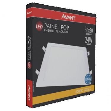 Imagem de Luminária Led Painel Sobrepor Quadrado 24w Bivolt Avant