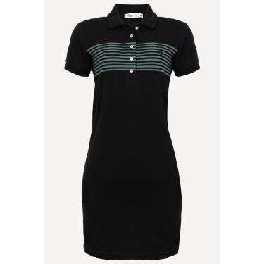 Imagem de Vestido Listrado Aleatory Grid Preto-Feminino