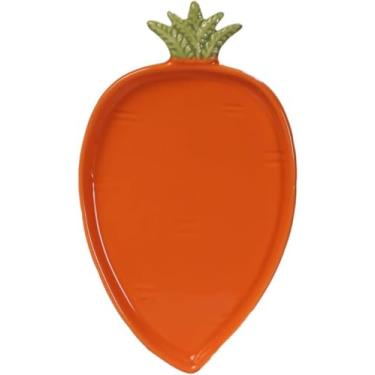 Imagem de Bandeja Cerâmica Decorativa com Estampa de Cenoura, Tigela Cumbuca para Mesa Posta