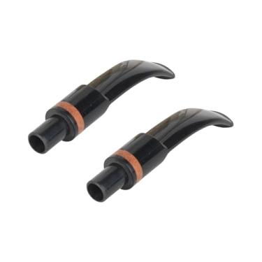 Imagem de Bocal de cachimbo de tabaco acrílico preto 77 mm serve para torneiras de 10,2 mm