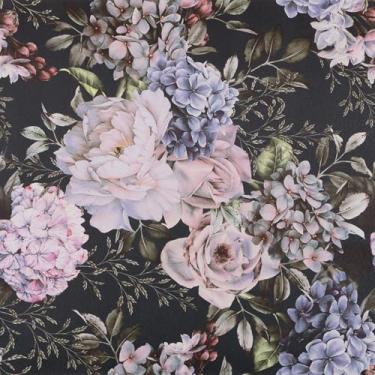 Imagem de TANONE Papel de parede floral, papel de contato floral vintage, autoadesivo à prova d'água, decoração boho, papel de parede para paredes de quarto 45 x 299 cm