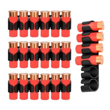 Imagem de 4 pacotes com 6 selas laterais redondas de espingarda calibre 12, sela lateral com adesivos traseiros adesivos para caça ao ar livre