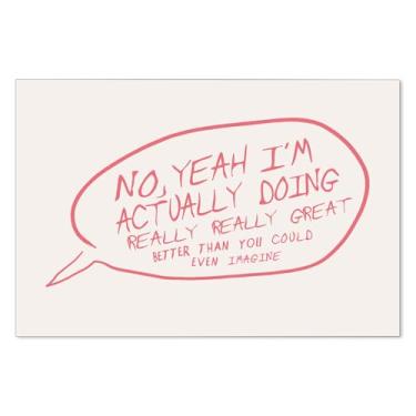 Imagem de Heltrappe Arte de parede positiva motivacional moderna citações rosa pôsteres minimalistas estampas preppy imagens para presente feminino sala de estar quarto decoração de parede 40 x 61 cm sem