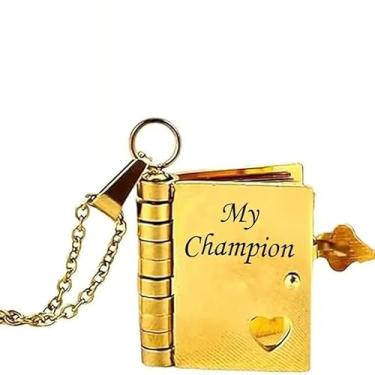 Imagem de Colar de livro For Son My Champion com pingente de livro aberto gravado My Little Hero Son Joias para meninos corrente de aço inoxidável, middle, Aço inoxidável, aço inoxidável