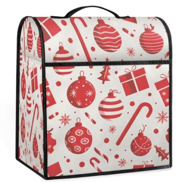 Imagem de Decore a capa vermelha de Natal para batedeira de 6 a 8 litros de auxílio de cozinha resistente à poeira capas protetoras de armazenamento capas de eletrodomésticos para máquina misturadora, decoração