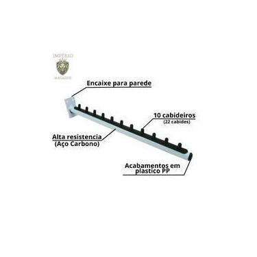 Imagem de Suporte de parede para cabide  kit com 5 inclinado - Imperio magazine