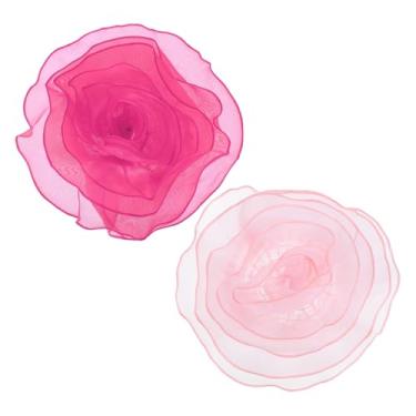 Imagem de PATIKIL Broche de flor de tecido de cetim grande para mulheres broches florais elegantes de organza broches de flores para casamento, dança, festa, roupas, vestido, chapéu, acessórios, Large