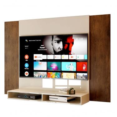 Imagem de Painel Para Tv Suspenso Kiev Off White Com Freijó - Moveisaqui