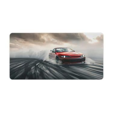 Imagem de HouLaiZhe Speed ​​s15 JDM Carro Fumaça Burnout Grande Gaming Mouse Pads Tapete de Mesa Base de Borracha Antiderrapante Laptop Acessórios de Computador Suprimentos Bloco de Escrita para Escritório Casa