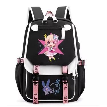 Imagem de Mochila escolar Oshis No Ko Hoshinos Ai Cartoon Kids Canvas