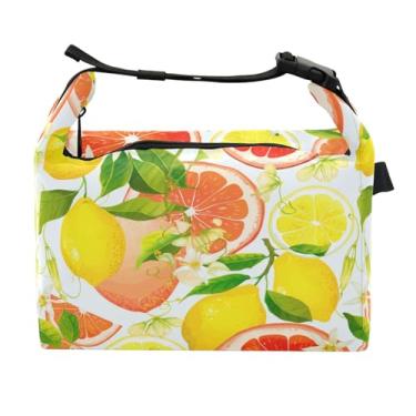 Imagem de STAYTOP Lancheira Fresh Lemon com fivela de alça, lancheira isolada para meninos e meninas, lancheira térmica para trabalho escolar