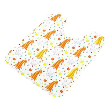 Imagem de Burbuja Tapete de banheiro Orange Gnomos, tapete de banho absorvente de pelúcia macio, base antiderrapante para piso de banheiro, oval em forma de U