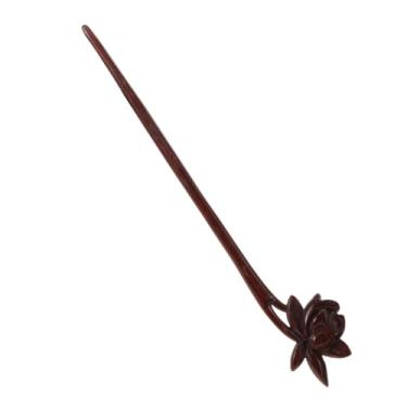 Imagem de SAFIGLE Palito de cabelo de madeira Lotus grampo de cabelo vintage chinês para mulheres