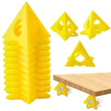 Imagem de Bandeja de suporte triangular de pintura, pacote com 10, elevadores de porta de armário e pirâmides de pintura para secagem, derramamento e suporte de tela – Mini tripés de cone para arte DIY