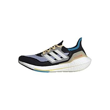Imagem de adidas Tênis de corrida feminino Ultraboost 21, Preto/branco/violeta, 11