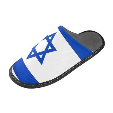 Imagem de Joisal Pantufas femininas felpudas e fofas para quarto com espuma viscoelástica bandeira nacional tamanho 4-5, Bandeira nacional, 9-10 Wide