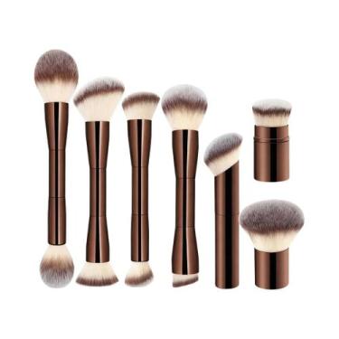 Imagem de Pincéis De Maquiagem Dupla Face Macios Para Base, Pó, Corretivo, Blush