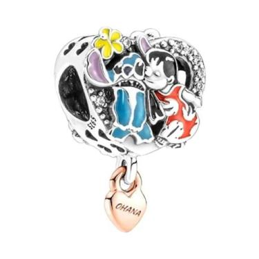 Imagem de Pingente De Charme Lilo & Stitch Angel Em Prata 925 Para DIY, Presente