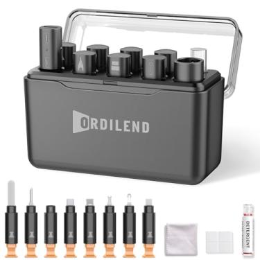 Imagem de Kit de limpeza para iPhone Ordilend Multiferramenta de limpeza e reparo de porta de carregamento, cabo Lightning, para iPad, conectores, alto-falante, Airpod, compacto, portátil, capa de armazenamento