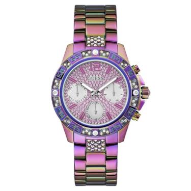 Imagem de GUESS Relógio feminino Majesty de aço inoxidável, Multicor, MAJESTADE