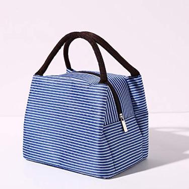 Imagem de Bolsa Termicamente Isolada para Almoço Reutilizável de Geladeira Mulheres com Grande Capacidade Leve Portátil Trabalho Piquenique Viagem Camping Tecid