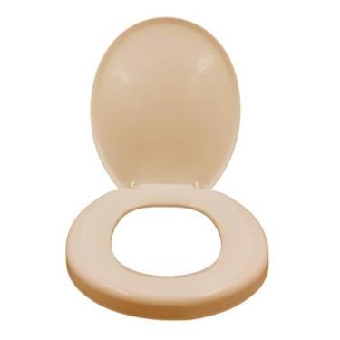 Imagem de Assento Sanitário Econômico Oval Universal | Tampa de Vaso Básica Injetada | Assento Sanitário Convencional(BEGE (INJETADO))