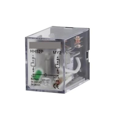 Imagem de Power Relay 12V 24V 220V HH52P HH53P HH54P HH62P HH63P HH64P Electromagnetic Coil Universal Miniature Intermediate Relay 1pcs(AC,WITH BASE_HH53P (5A)_36V)