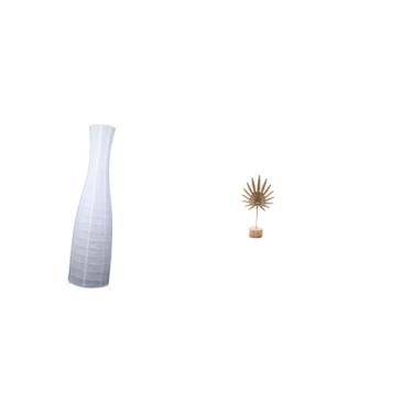 Imagem de Whtkoph Abajur Minimalista em Metal em Formato de Folha. Ornamento Criativo. Escultura Abstrata para Quarto de Hotel Ou Sala de Estar.