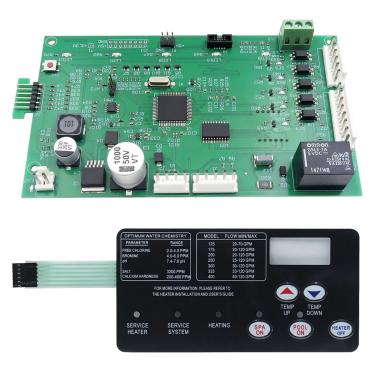Imagem de HLUCHY Kit de placa de controle 42002-0007S 461105 com substituição de almofada de interruptor 42002-0029Z 472610Z para sistemas elétricos de aquecedor de piscina e SPA Pentair MasterTemp Sta-Rite
