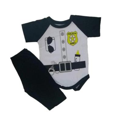 Imagem de Conjunto Personagem Bebê body e calça Polícia Baby - Duda Baby Shop