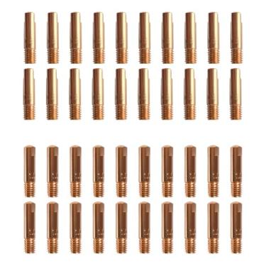 Imagem de 40 Bico Contato 0,8mm 1,0mm M6x25 15ak Tocha Solda Mig Mag(0,8+1,0)
