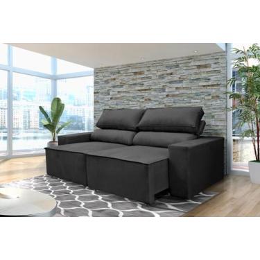 Imagem de Sofá Retrátil e Reclinável 2 Lugares 1,50m Espuma D28 Preto - PEPINELL