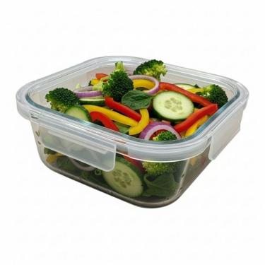 Imagem de Pote Hermético De Vidro Quadrado 800 Ml