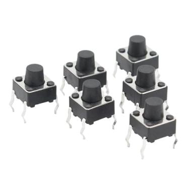 Imagem de 50 peças/lote 6 x 6 x 6,3 mm 4 pinos G89 tátil interruptor de botão tátil plugue direto com auto-redefinição DIP