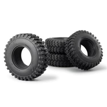 Imagem de Peças de carro RC compatíveis com Axial para SCX10 90047 D90 D110 para TF2 1/10 RC Crawler Car Upgrade Parts 106 mm OD 4.8 cm pneus de roda de borracha