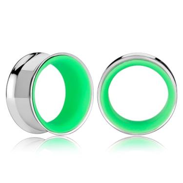 Imagem de Maxbott Ear Gauges 2G (6 mm)-1" (25 mm) Oco 316L alargador duplo alargador alargador alargador piercing corporal Joia para mulheres e homens, 19mm(3/4"), Aço inoxidável, Sem Pedra Preciosa