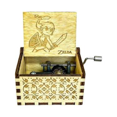 Imagem de Caixa De Música Antiga De Madeira Esculpida, Manual, Tema Clássico De 