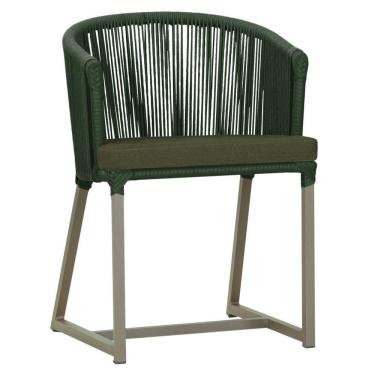 Imagem de Cadeira De Jantar Noronha Alumínio Fendi E13 Trama Original Verde