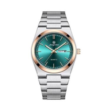 Imagem de Relógio Masculino De Luxo À Prova D'água Em Aço Inoxidável Luminoso Co