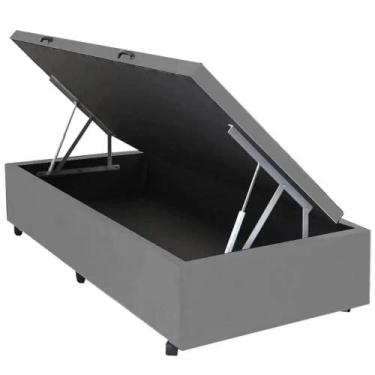 Imagem de Base com Baú Solteiro 36x88x188 material sintético Cor Cinza - Alto Ní