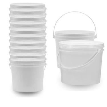 Imagem de Balde Para Iogurte 1.8 Litros Branco 10 Pçs - Nastripack