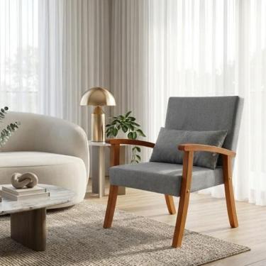 Imagem de Kit 2 Poltronas Jade Linho Premium Escritório Recepção Sala De Estar D